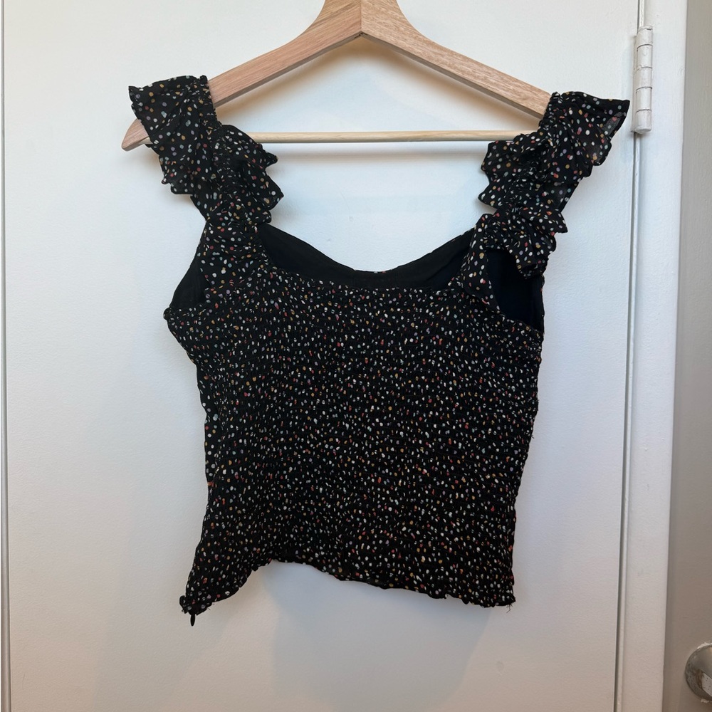 Reformation Black Polka Dot Tank Top - Picture 2 of 3
